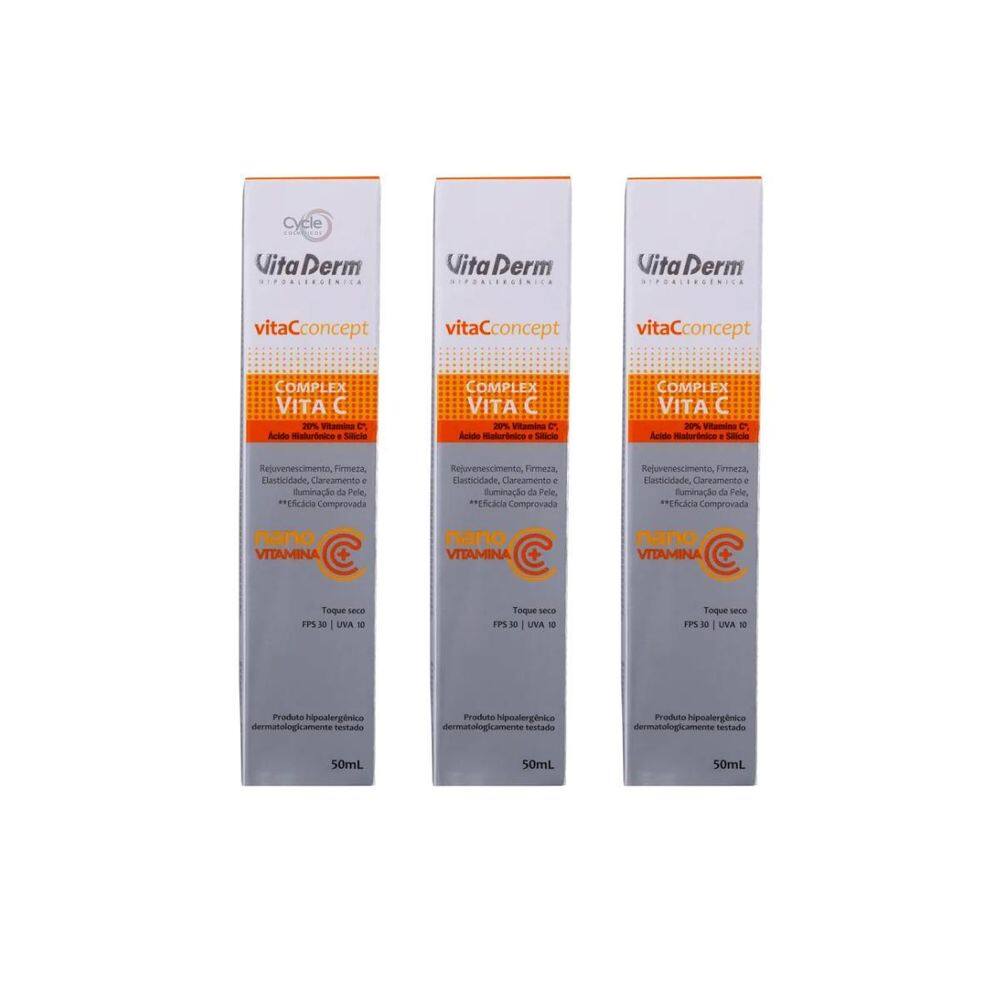 3 Unidades Complex Vita C Vita Derm 50Ml