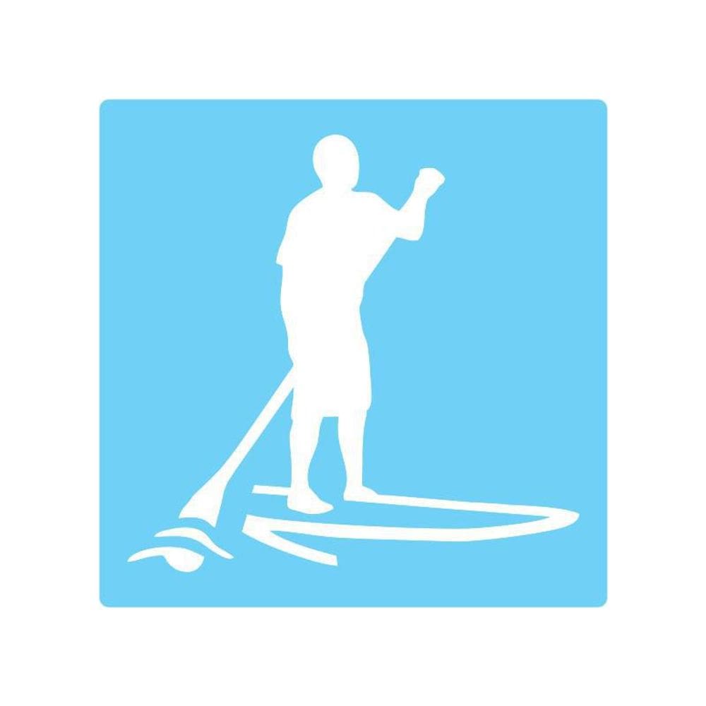 Stencil De Parede Tamako Stand Up Paddle - 55X55Cm - Ref 398