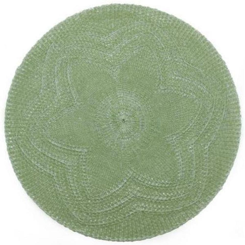 Peça Lugar Americano Crochê Flor Verde Ja19050 Mimo Style