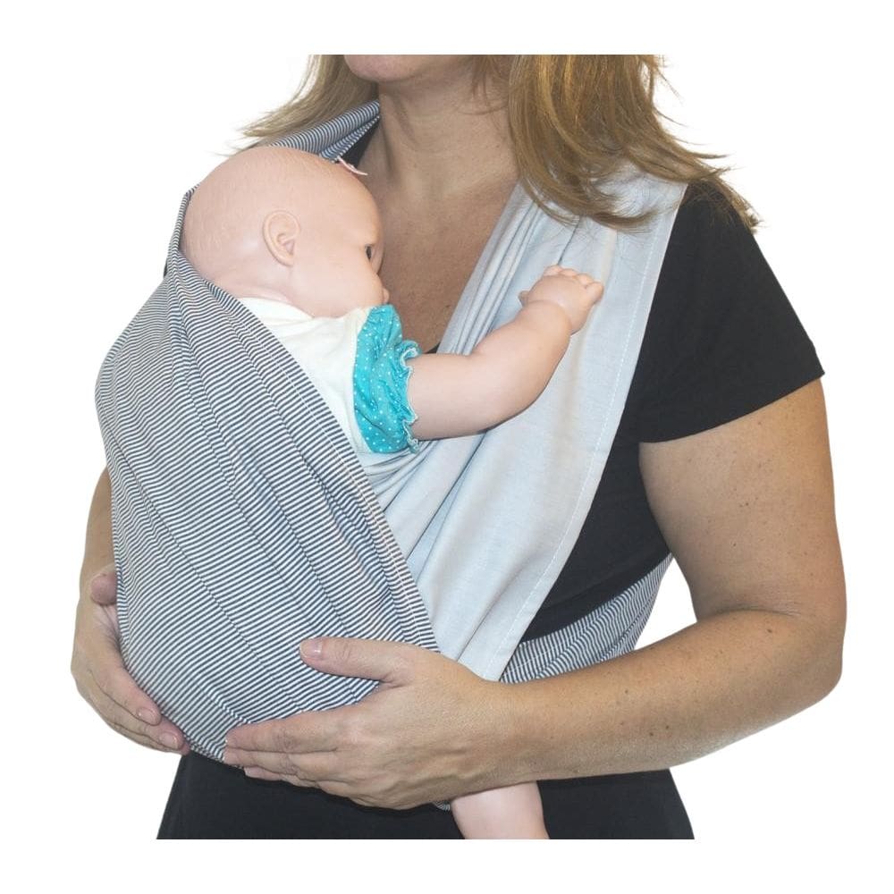 Fastsling Canguru Piêpaô Fast Sling Listras + Cinza Claro