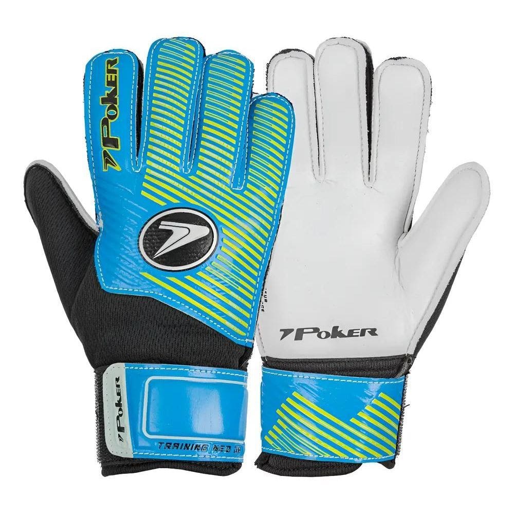 Luva Goleiro Poker Neo Infantil Futebol Campo Society F Azul