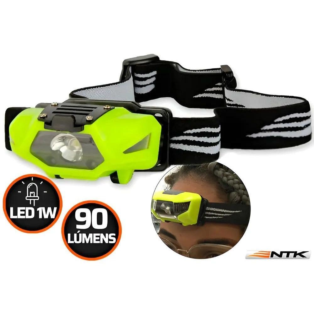 Lanterna De Cabeça Ntk Resistente A Água De 90 Lúmens Fiji C