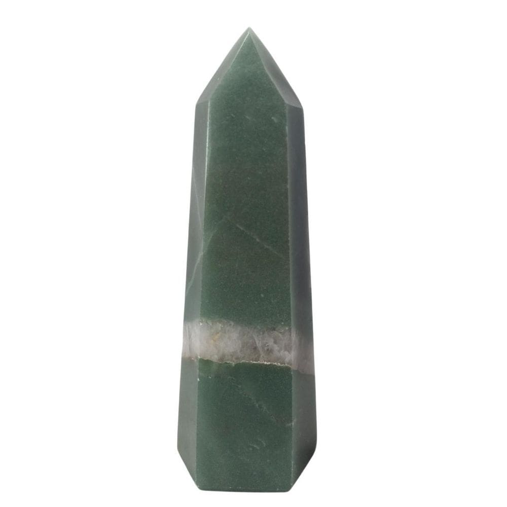 Pedra Natural Ponta Aventurina Verde Misto 900 Gramas