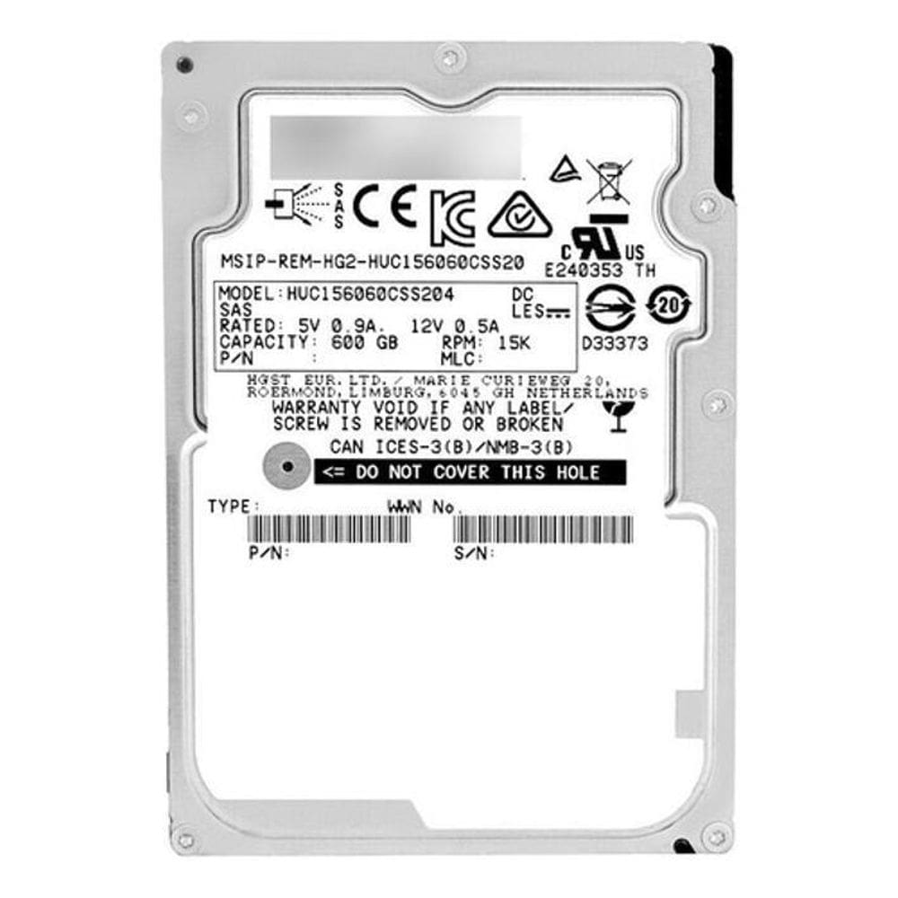 Hd Sas 2.5 Huc156060Css204 Ultrastar C15K600 600Gb 15K Sas