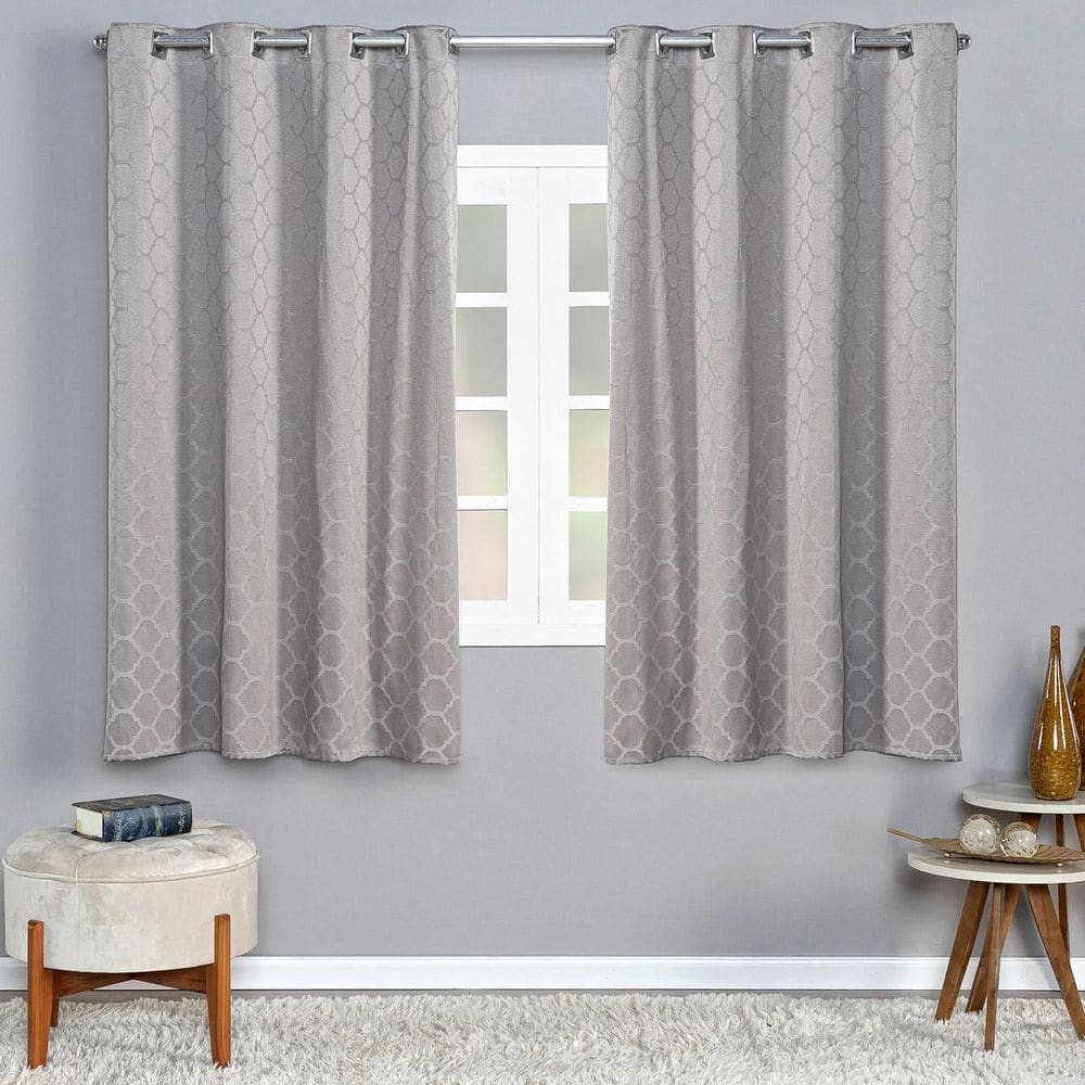 Cortina Dallas 2,80M X 1,60M Jacquard Granito Sala Quarto