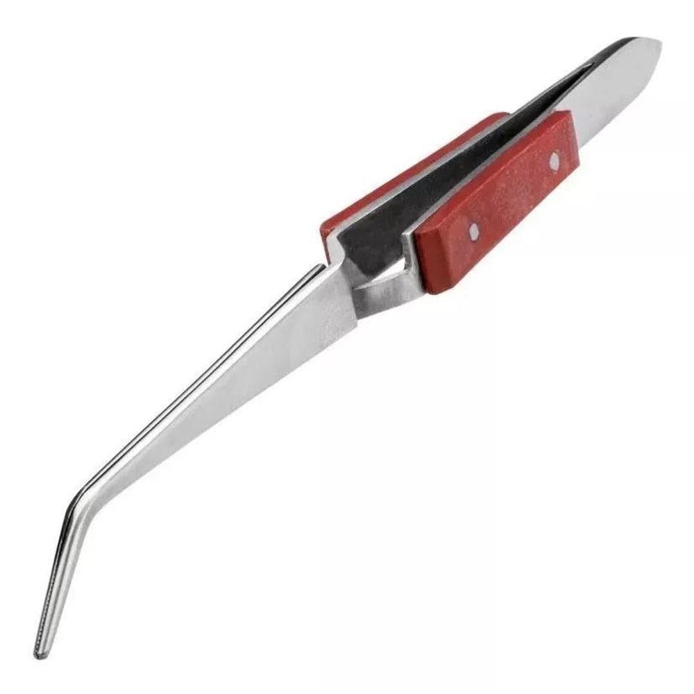 Pinça Solda Relojoeiro Joalheiro - Aço Inox 16Mm