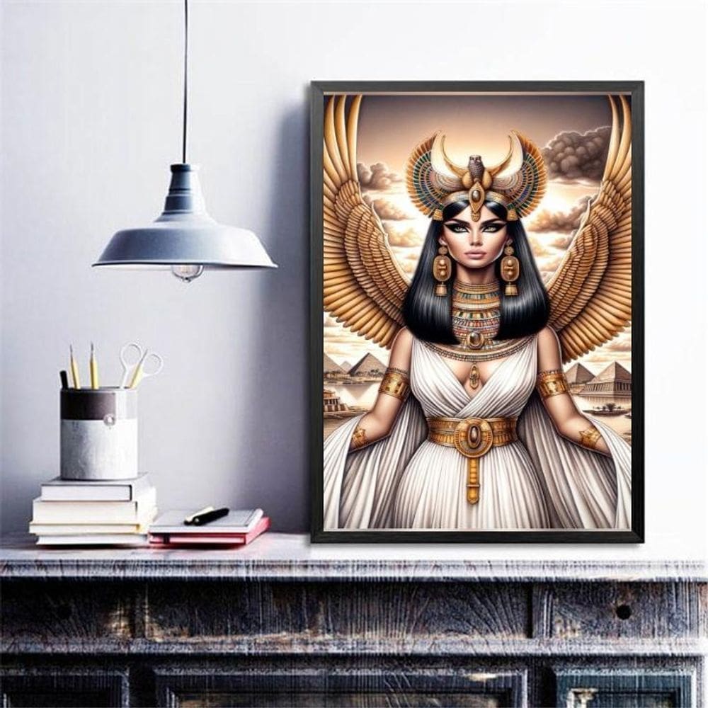 Quadro Decorativo Arquétipo Deusa Ísis 45X34Cm - Com Vidro