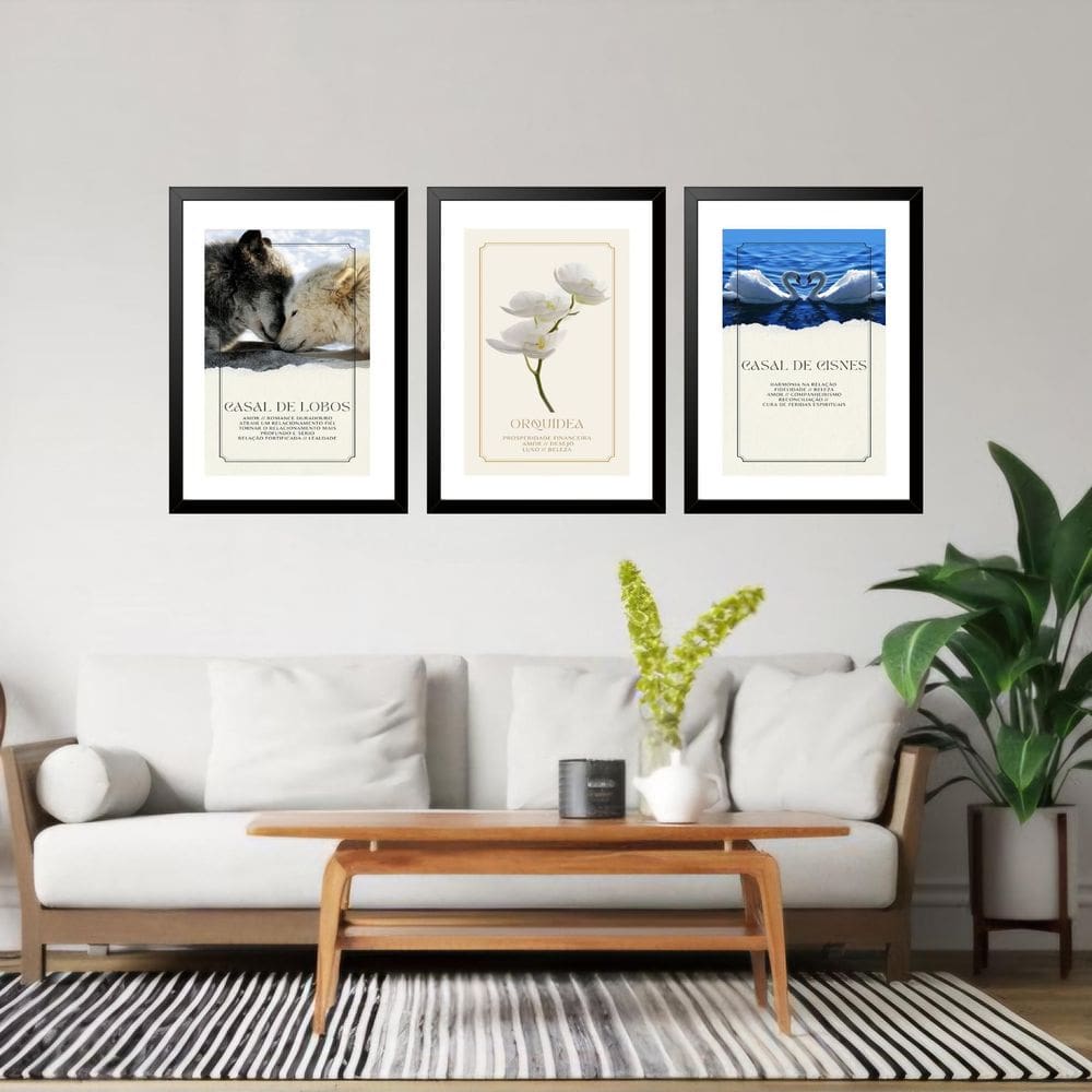 Kit 3 Quadros Grandes Arquétipos 60X48Cm