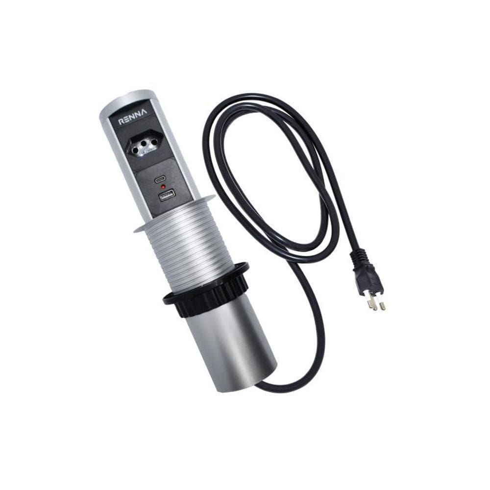 Torre De Tomada Com Usb + Tipo C Subida Automática 20A