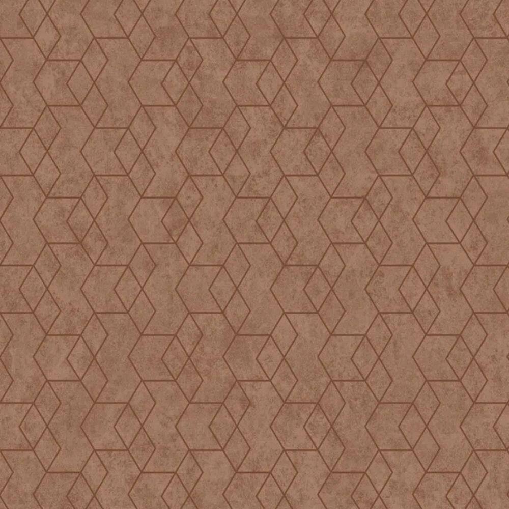 Papel De Parede Geométrico Marrom Ess1051 - 10m X 0.53m