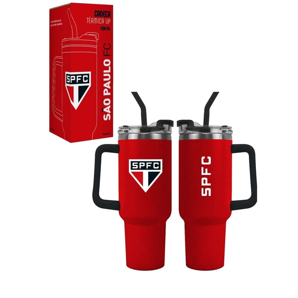 Caneca Copo Térmico Up 1,2 L Time Oficial Canudo