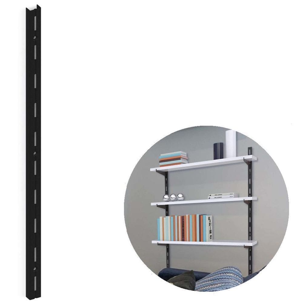 Trilho Cremalheira Simples 50Cm Preto Brasforma