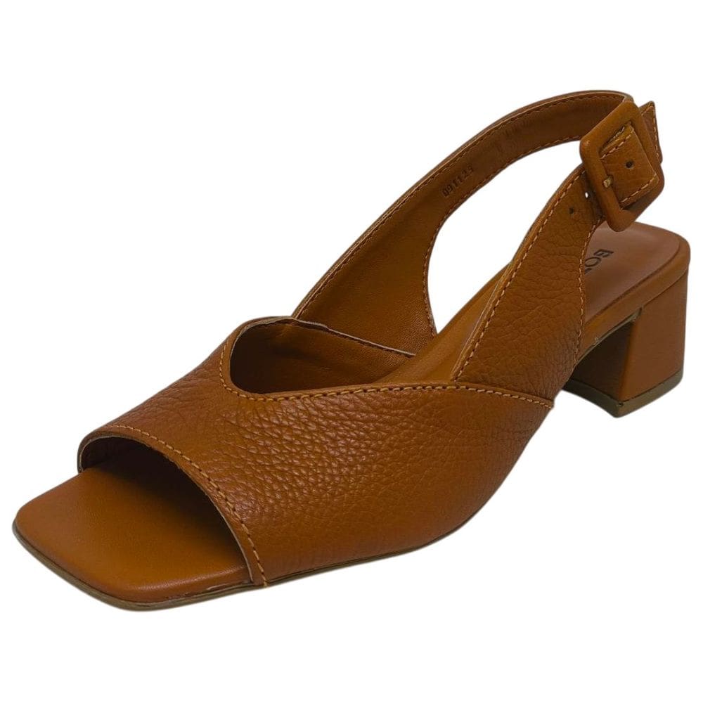 Sandália Feminina Salto Bloco Casual Confortável Bottero