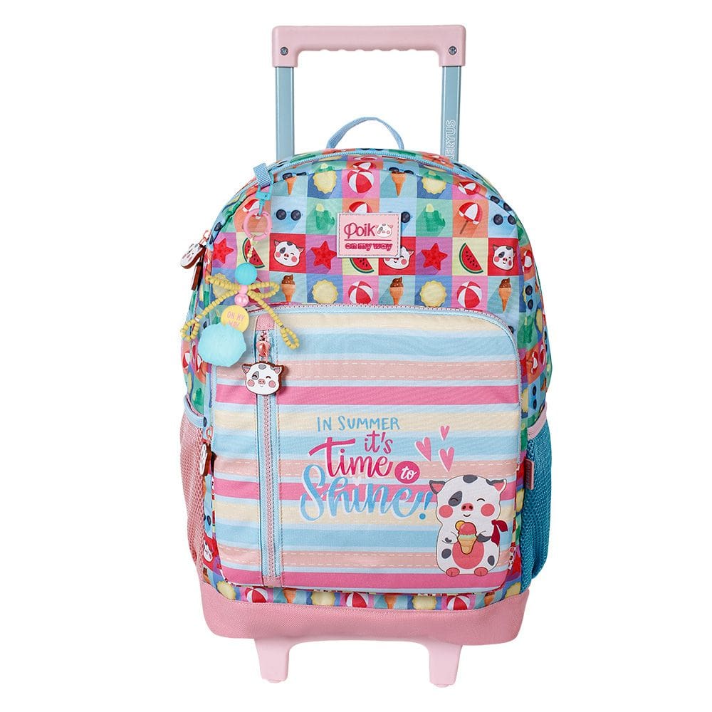 Mochila com Rodinhas 17 Porquinho Poiko 43cm xeryus 15910