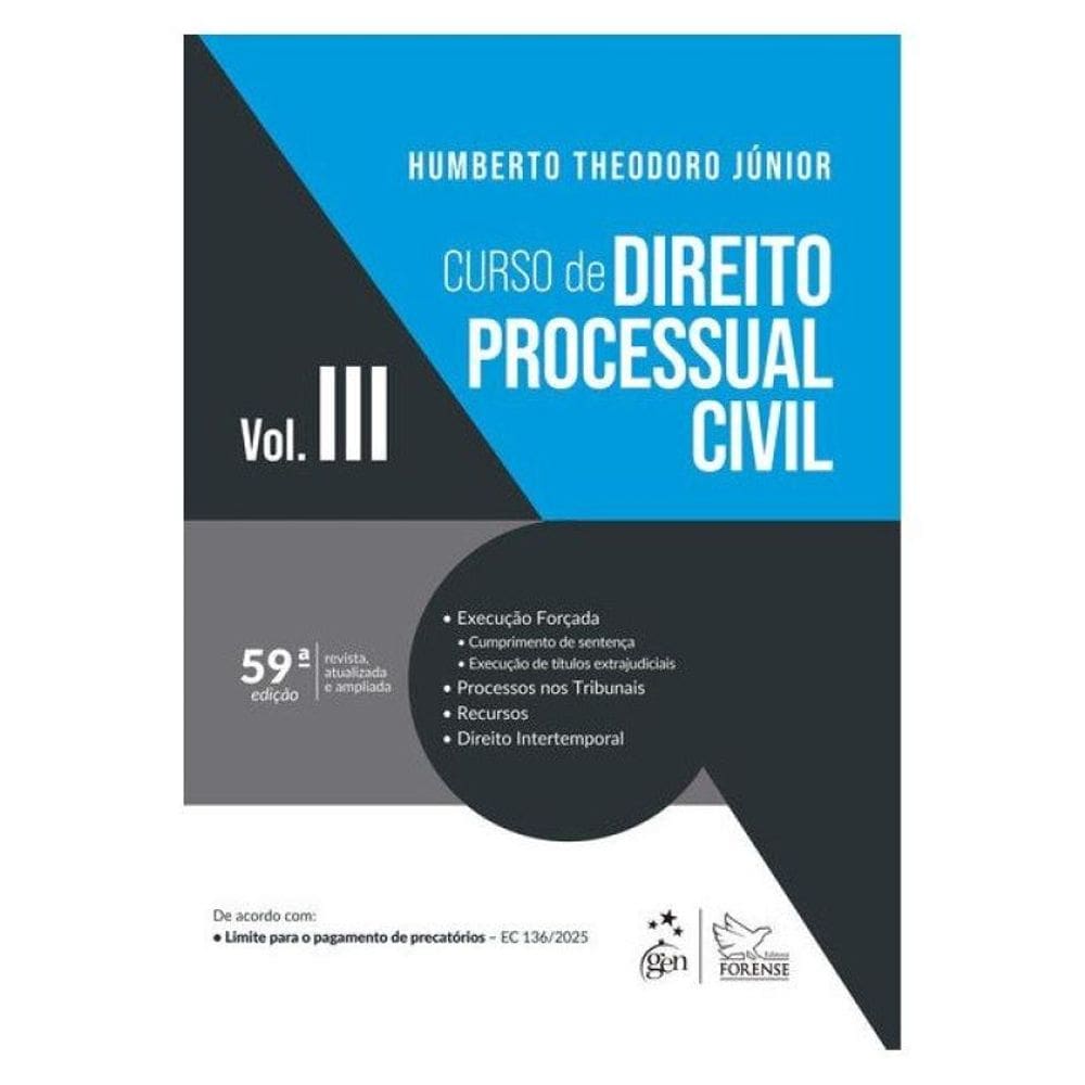 Curso De Direito Processual Civil Vol.3 - 59ª Edição 2026