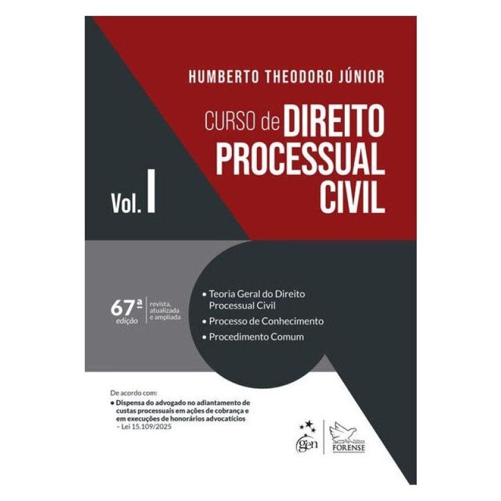 Curso De Direito Processual Civil Vol.1 - 67ª Edição 2026