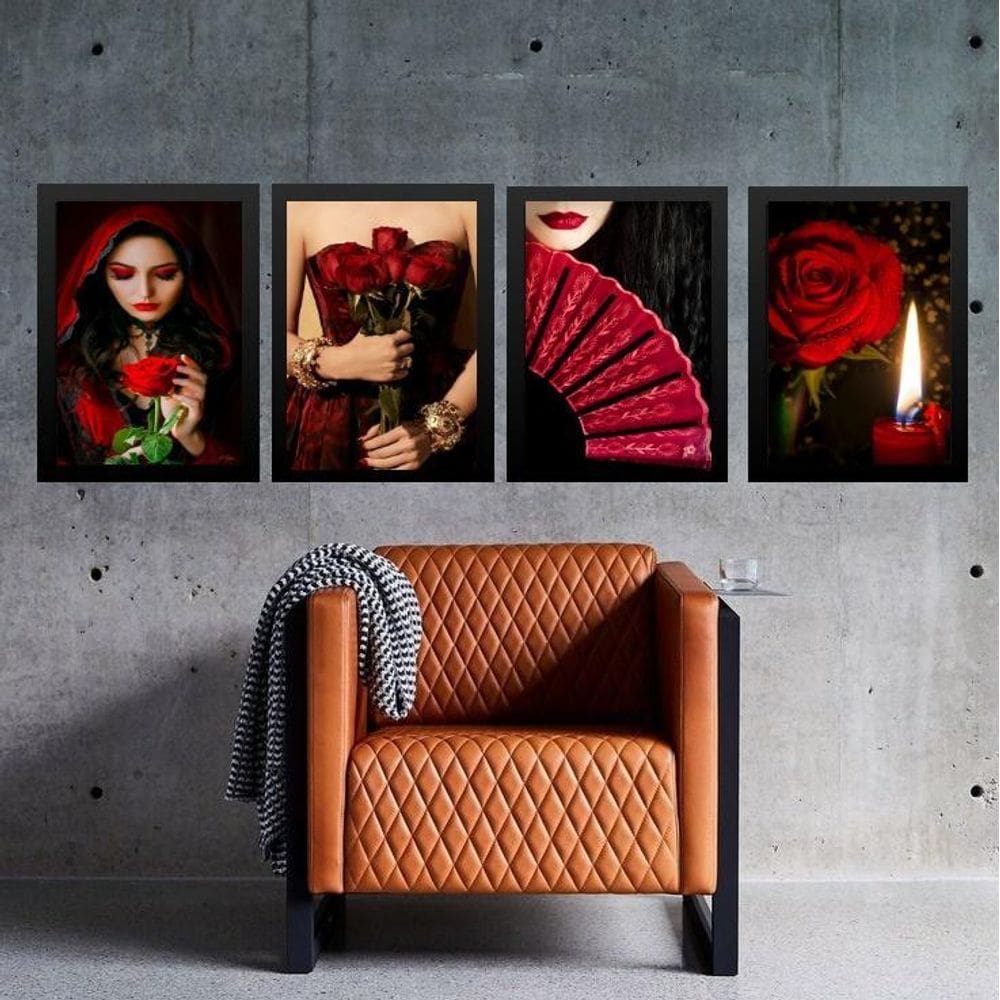 Kit 4 Quadros Umbanda - Maria Padilha 45X34Cm - Com Vidro