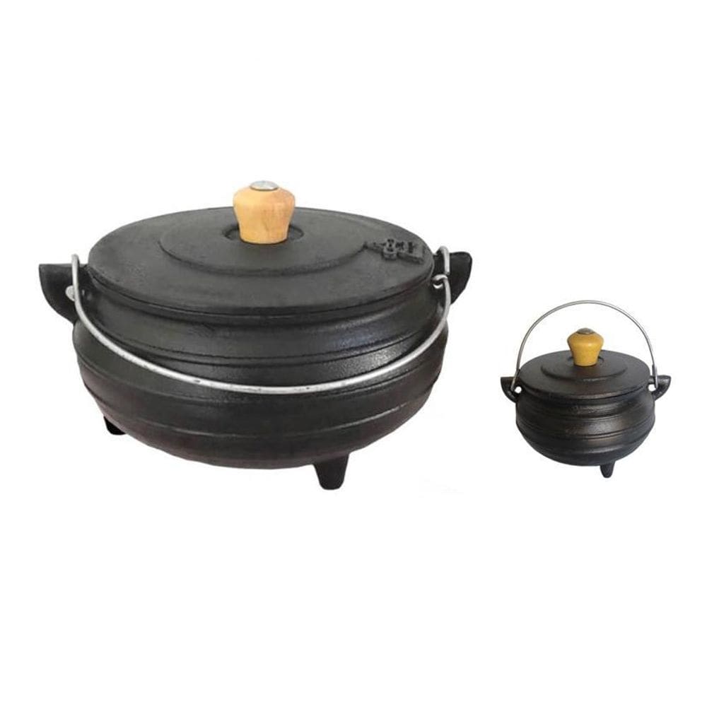 Panela De Ferro Mineira Calderão De Brucha Tripé Com Molheira