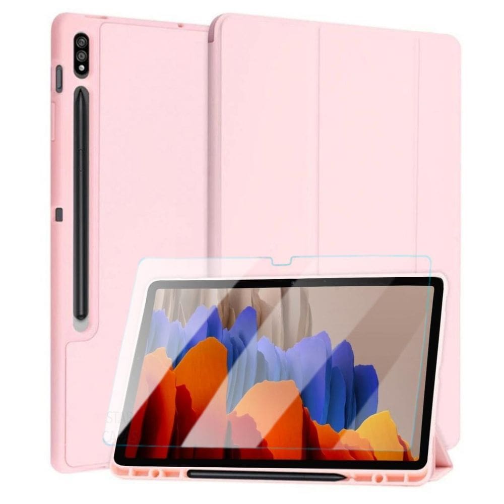 Capa Tpu C Suporte Caneta Para Galaxy Tab S7 11 T870 + Vidro