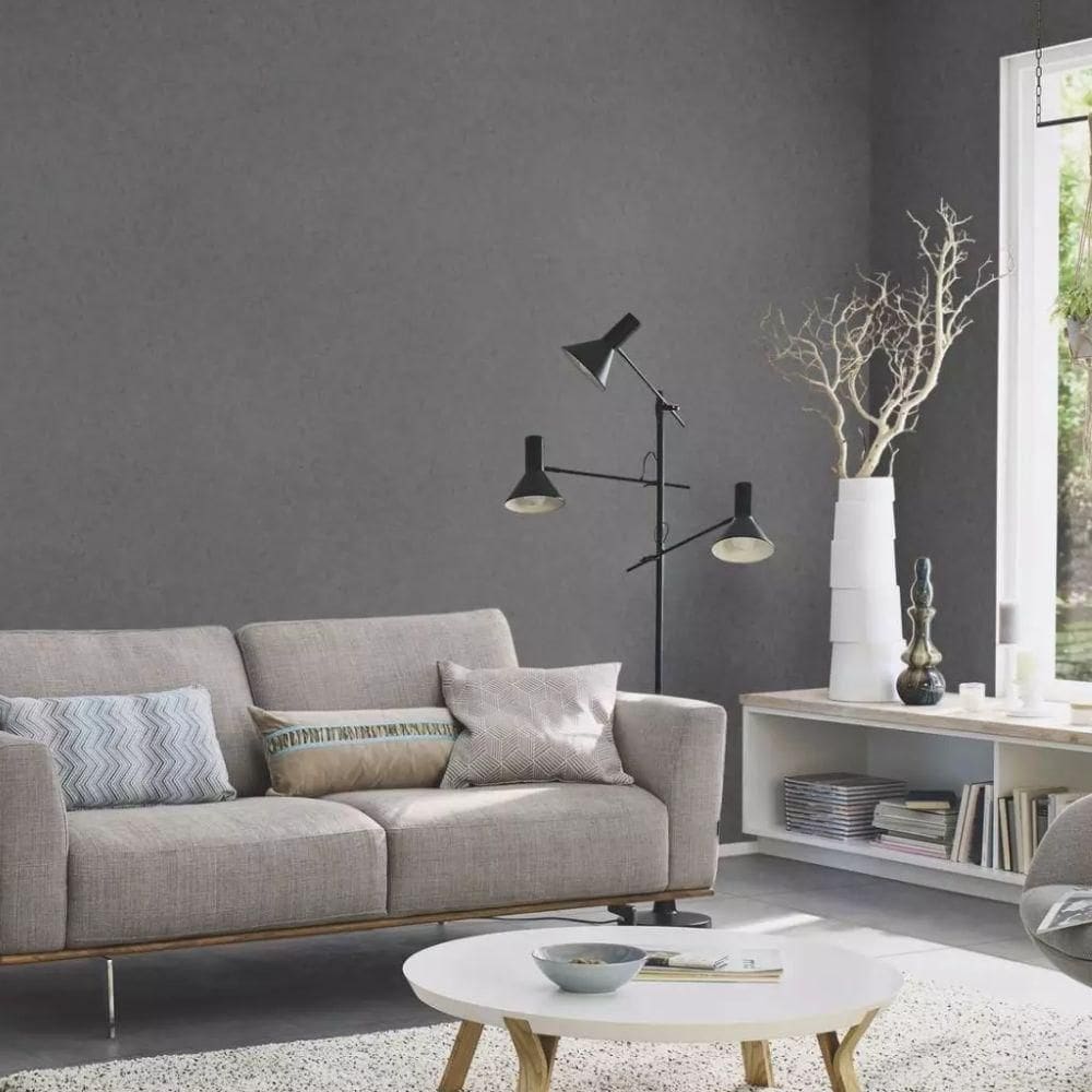 Papel de Parede African Queen III Concreto Preto