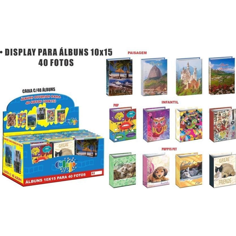48 Albuns C/Display 10X15 /40 Fotos Total 1920 Fotos