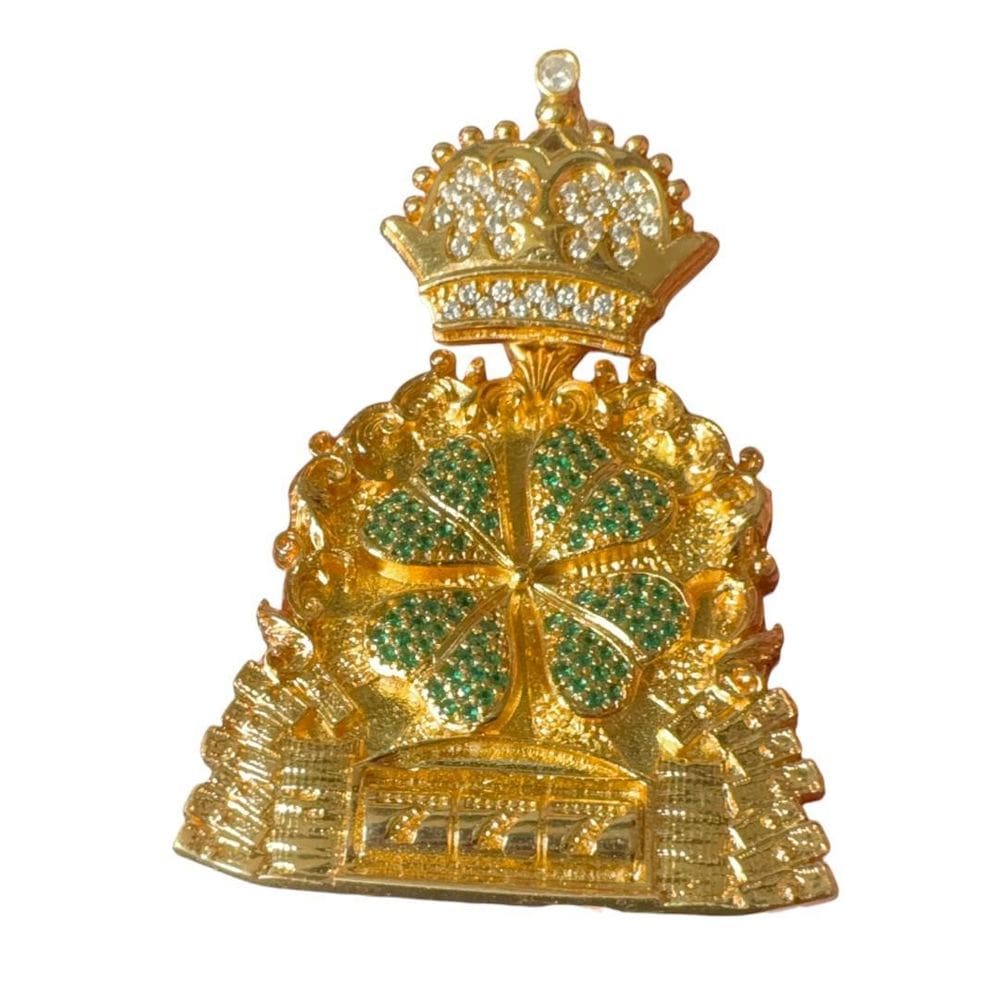 Pingente Trevo Da Sorte  G  - Banhado A Ouro 18K