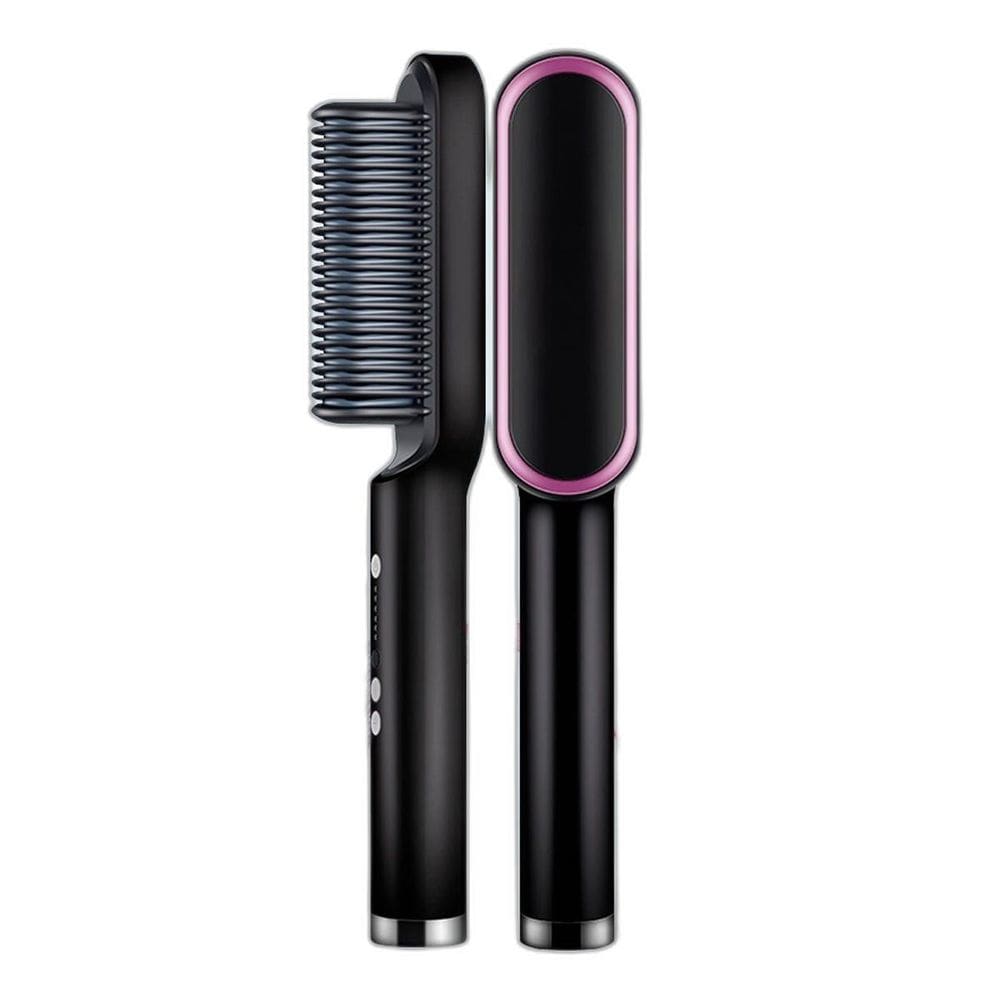 Escova 3 Em 1 Chapinha Pente Modela Cabelo 110/220V Bivolt