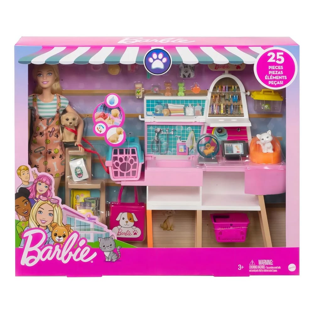 Barbie Estate Conjunto Pet Shop com Boneca GRG90 Mattel