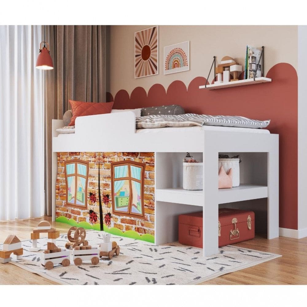 Cama Infantil Cortina Imaginacao Meu Fofinho Art in Moveis
