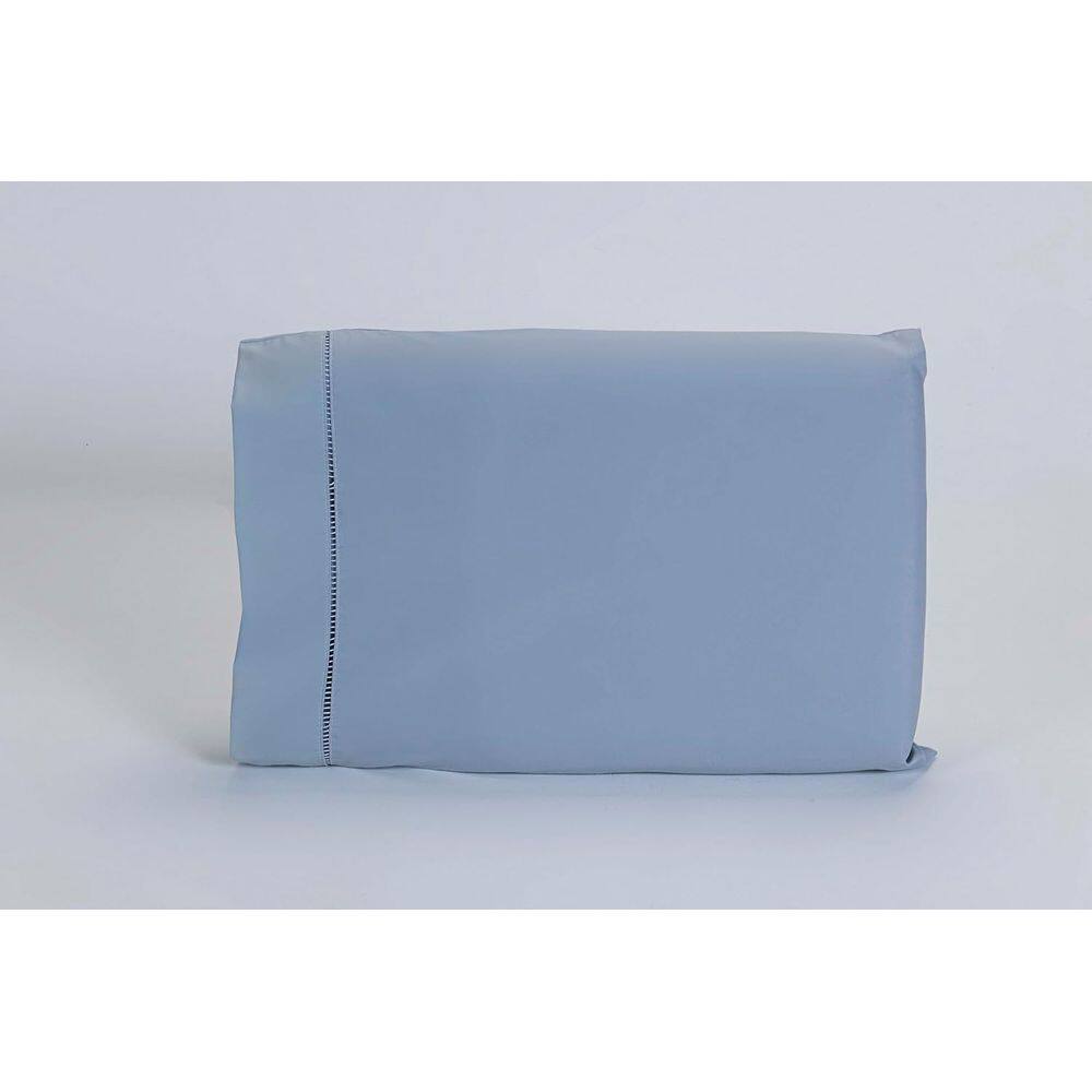 2 Fronhas King 50x70 100% Algodão 300 Fios Ponto Palito Cinza