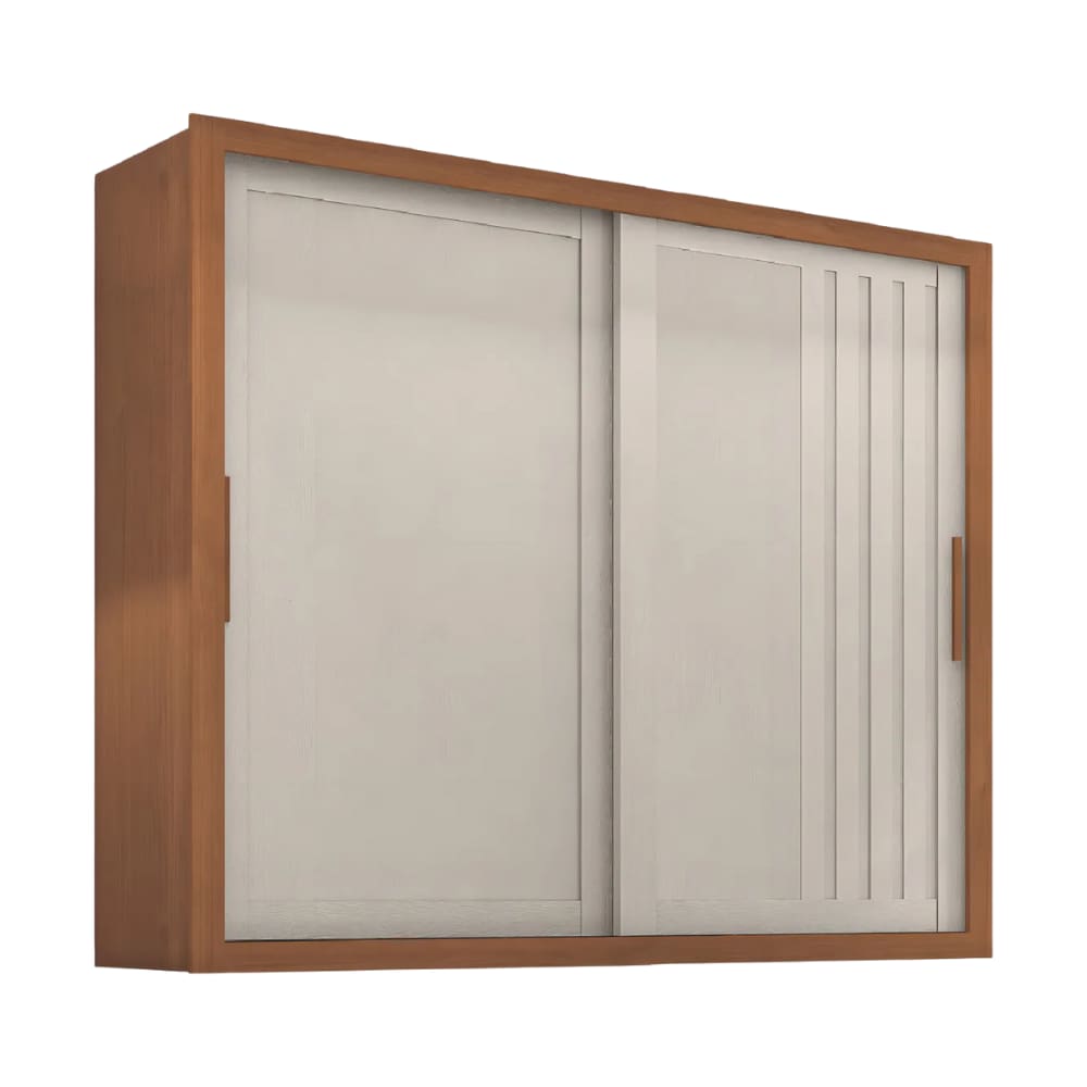 Guarda Roupas Casal Ripado 2 Portas de Correr 4 Gavetas Trianon Zanzini