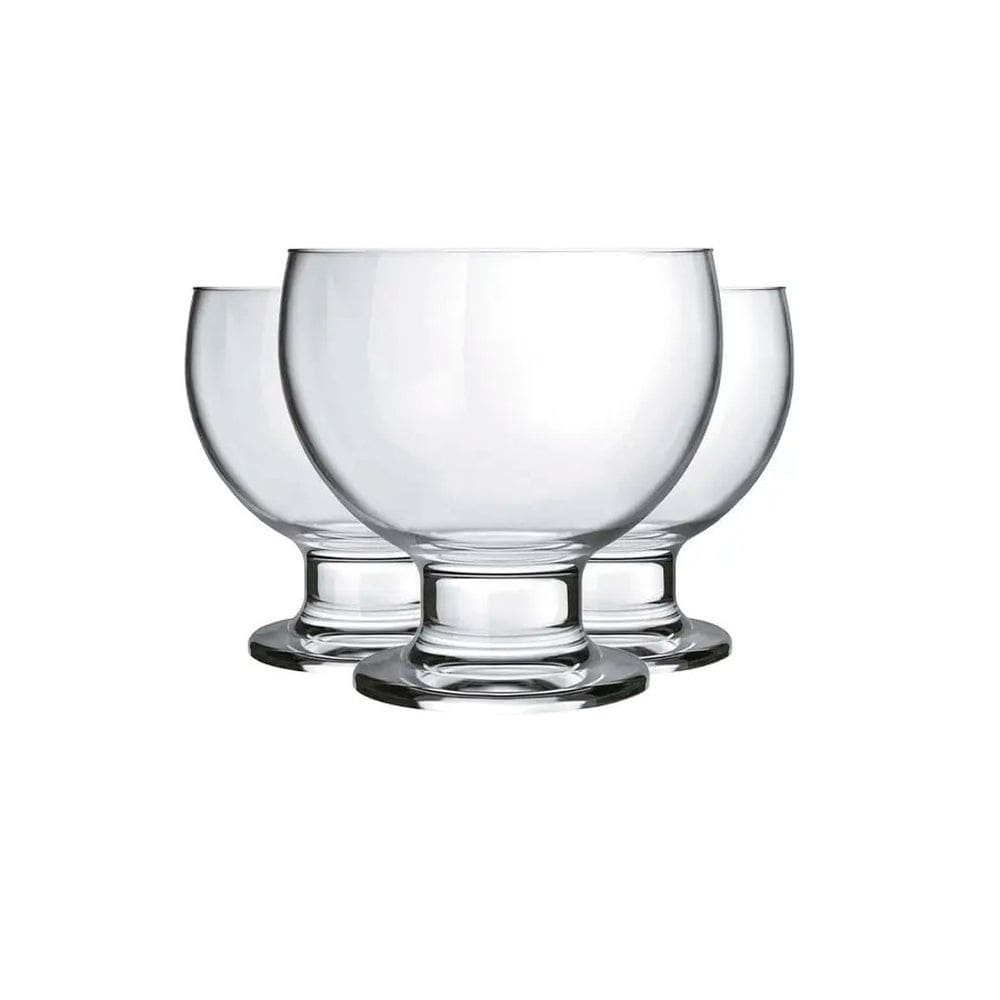 Jogo de Taças para Sobremesa Paulista - 400ml - 3 Peças - Nadir