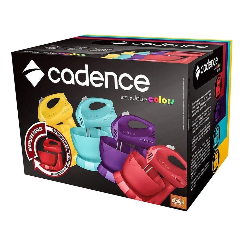 Batedeira Jolie Colors Bat411 Vermelha Cadence Frequência 127v