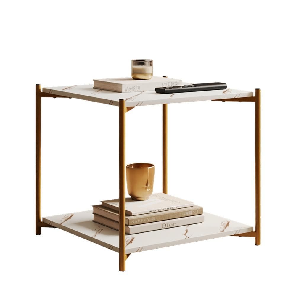 Mesa de Centro Quadrada G7002 com Pés de Metal