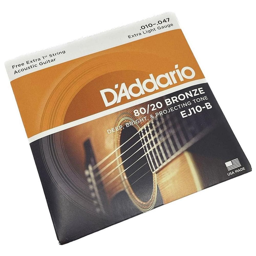 D`Addario Encordoamento 10-47 Violão Ej10-B Bronze 80/20
