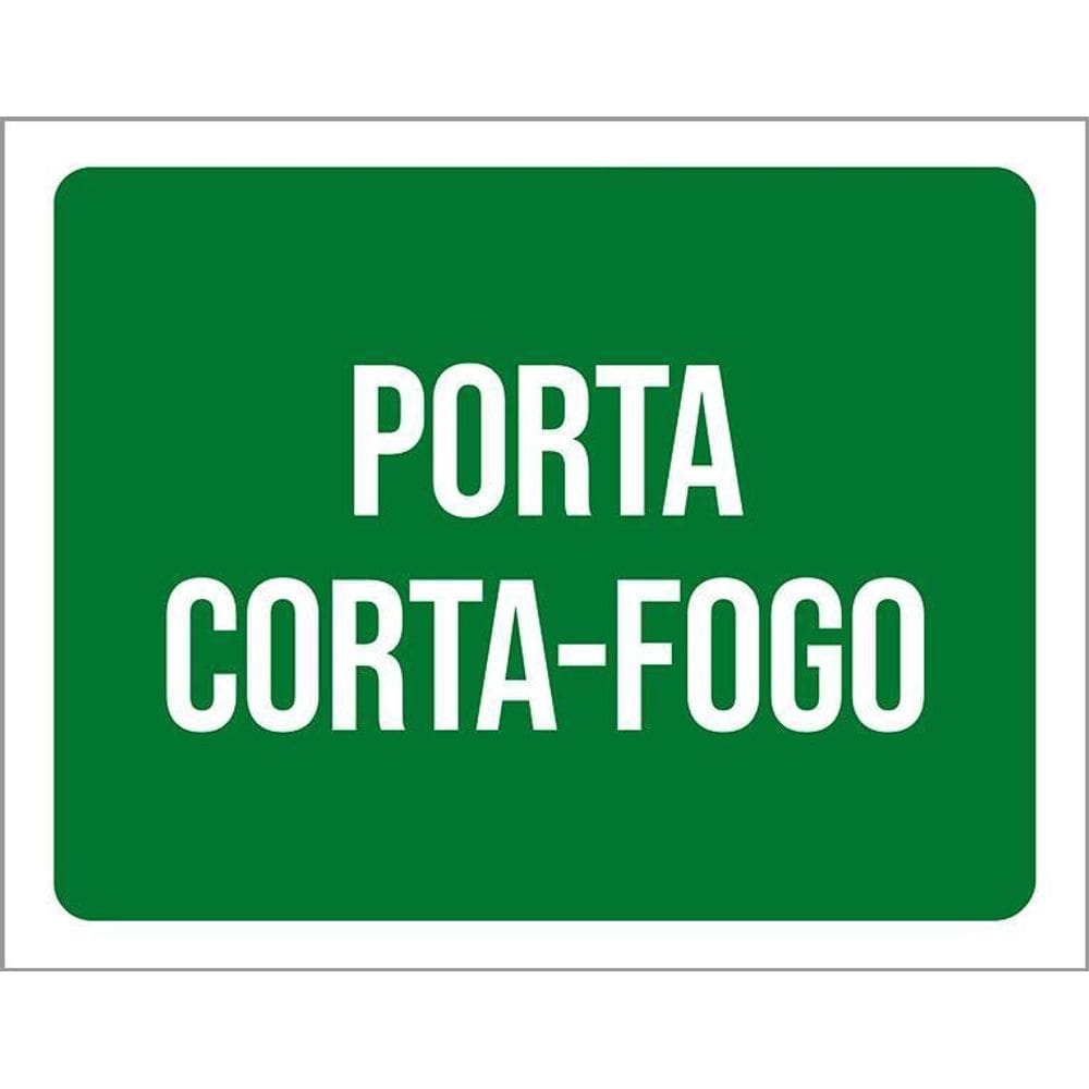 Placa Sinalização Ambiente Porta Corta-Fogo 36X46