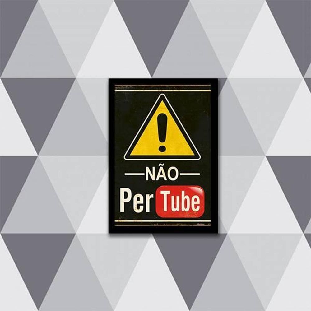 Quadro Não Pertube 45X34Cm - Com Vidro Moldura Preta