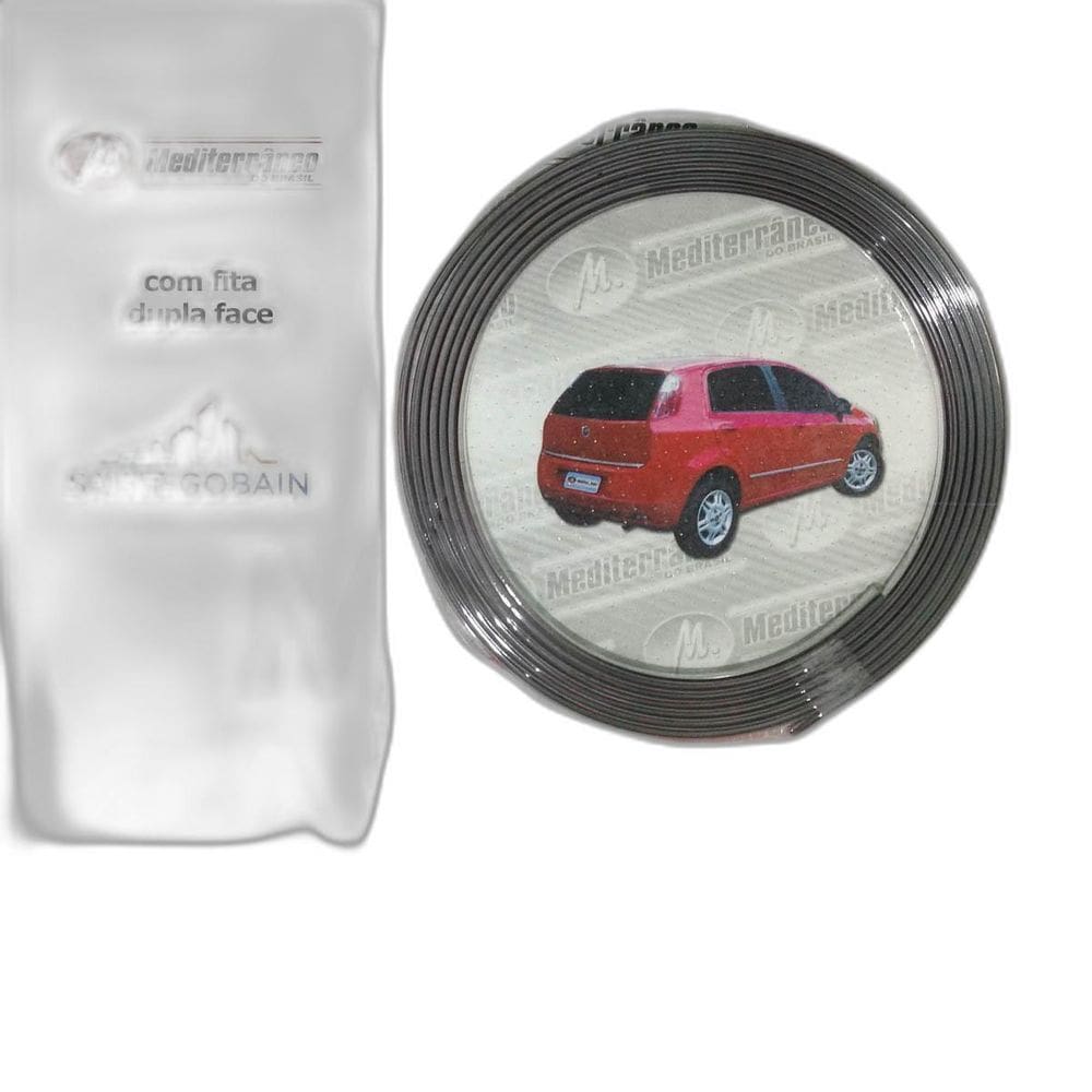 Friso Lateral Cromado Universal Flexivel 7Mm 10Metros Pa1010