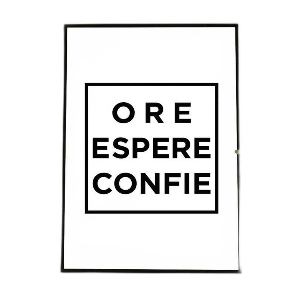 Quadro Ore Espere Confie 45X34Cm - Com Vidro