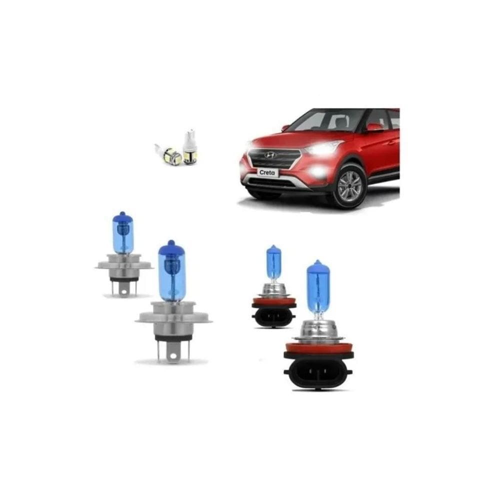 Kit Lâmpadas Creta 1.6 2017 A 2021 Super Branca