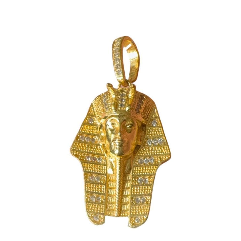 Pingente Faraó Branco - Banhado A Ouro 18K