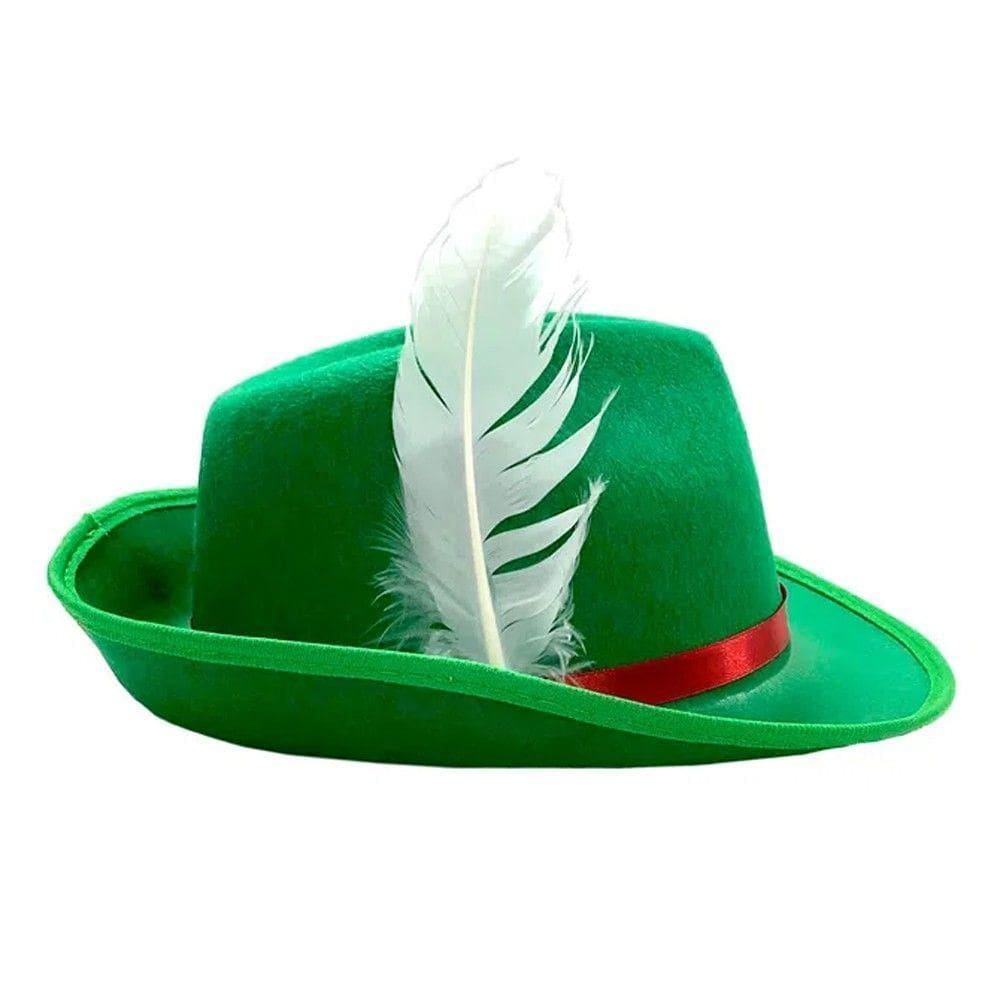 Chapéu De Alemão Verde Com Pena