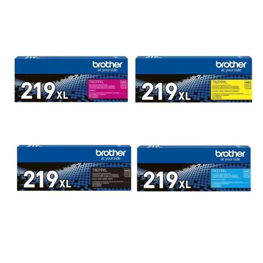Toner Brother Tn219xl Kit 4 Cores Preto, Magenta, Ciano, Amarelo | Mfc-l3760cdw Hl-l3240cdw Dcp-l3560cdw