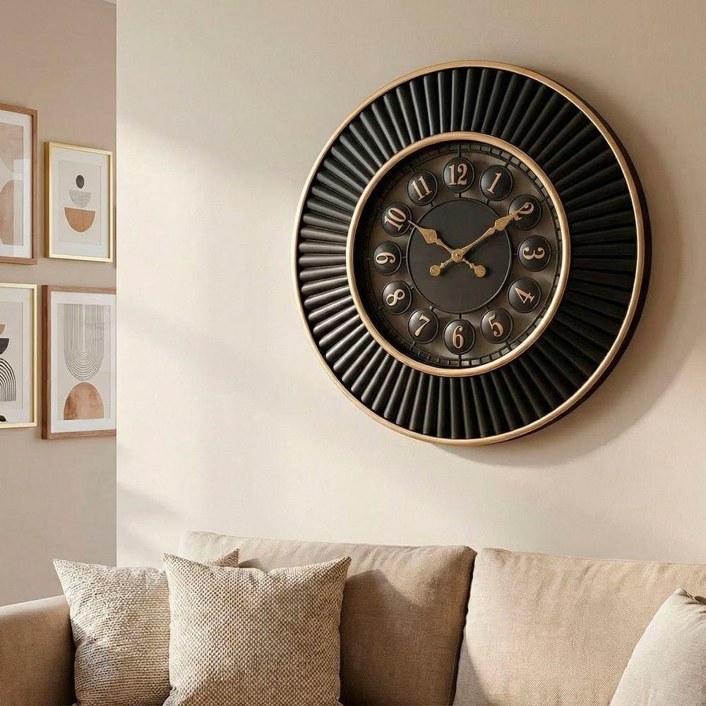 Relógio De Parede Decorativo Vazado Vintage Elegante De 50cm