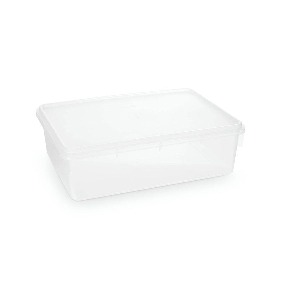 Caixa Plástica Organizadora Empilhável E Hermética Com Tampa 6,5l - Transparente