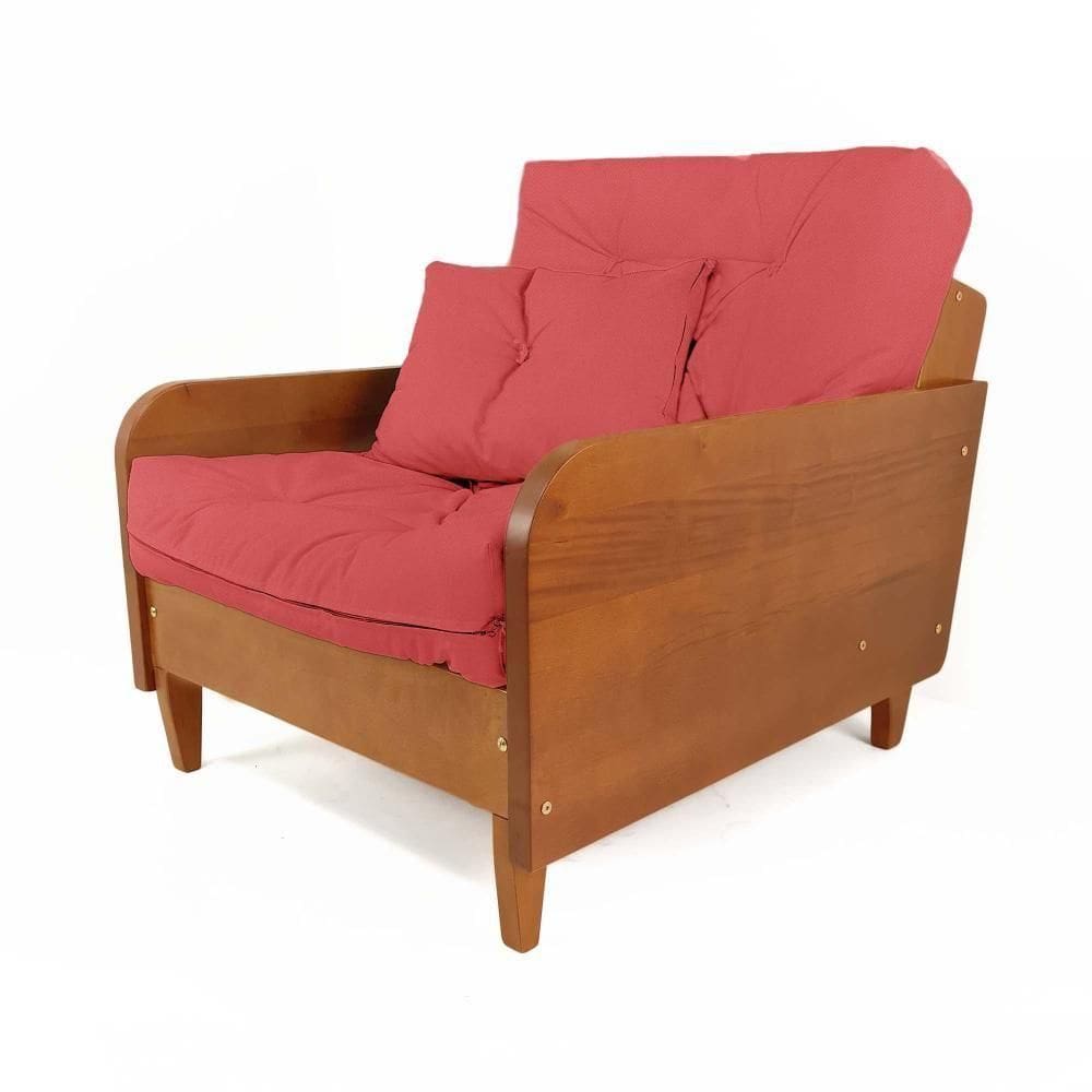 Poltrona Paris Ii Madeira Maciça Natural