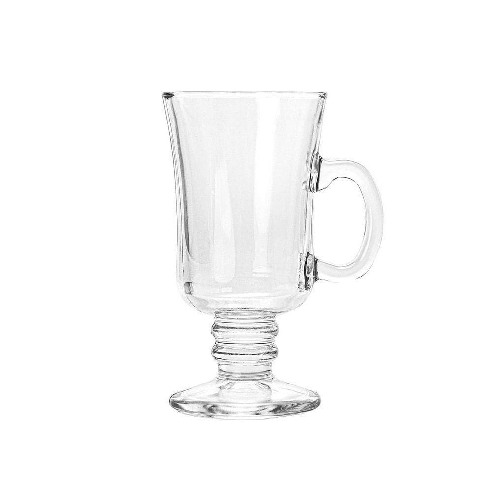 Caneca De Vidro Para Capuccino 240ml Transparente