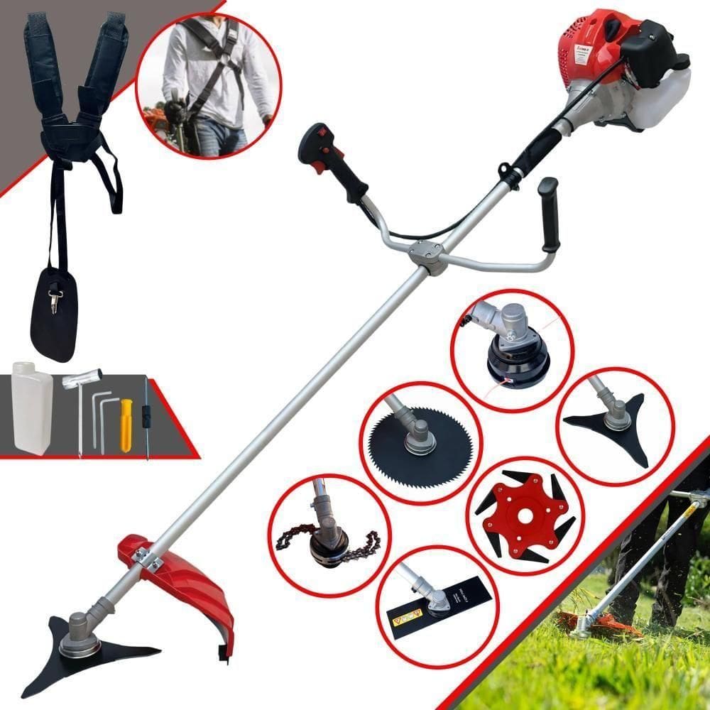 Máquina De Grama À Gasolina Anmax Cg430ptb 43cc 2hp 6 Em 1