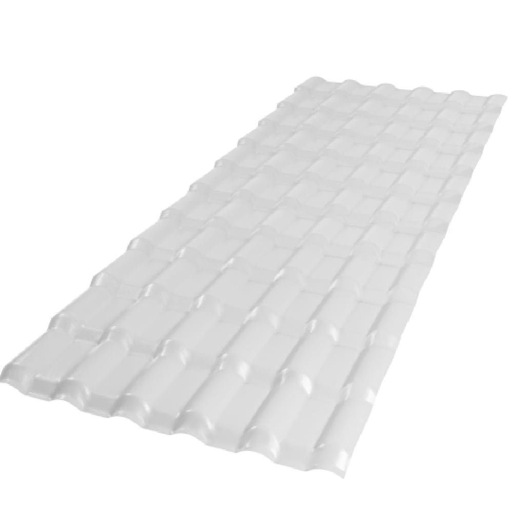 Telha Pvc Plan 2,42m x 88cm Branca 6 Ondas - P3010053 - AFORT