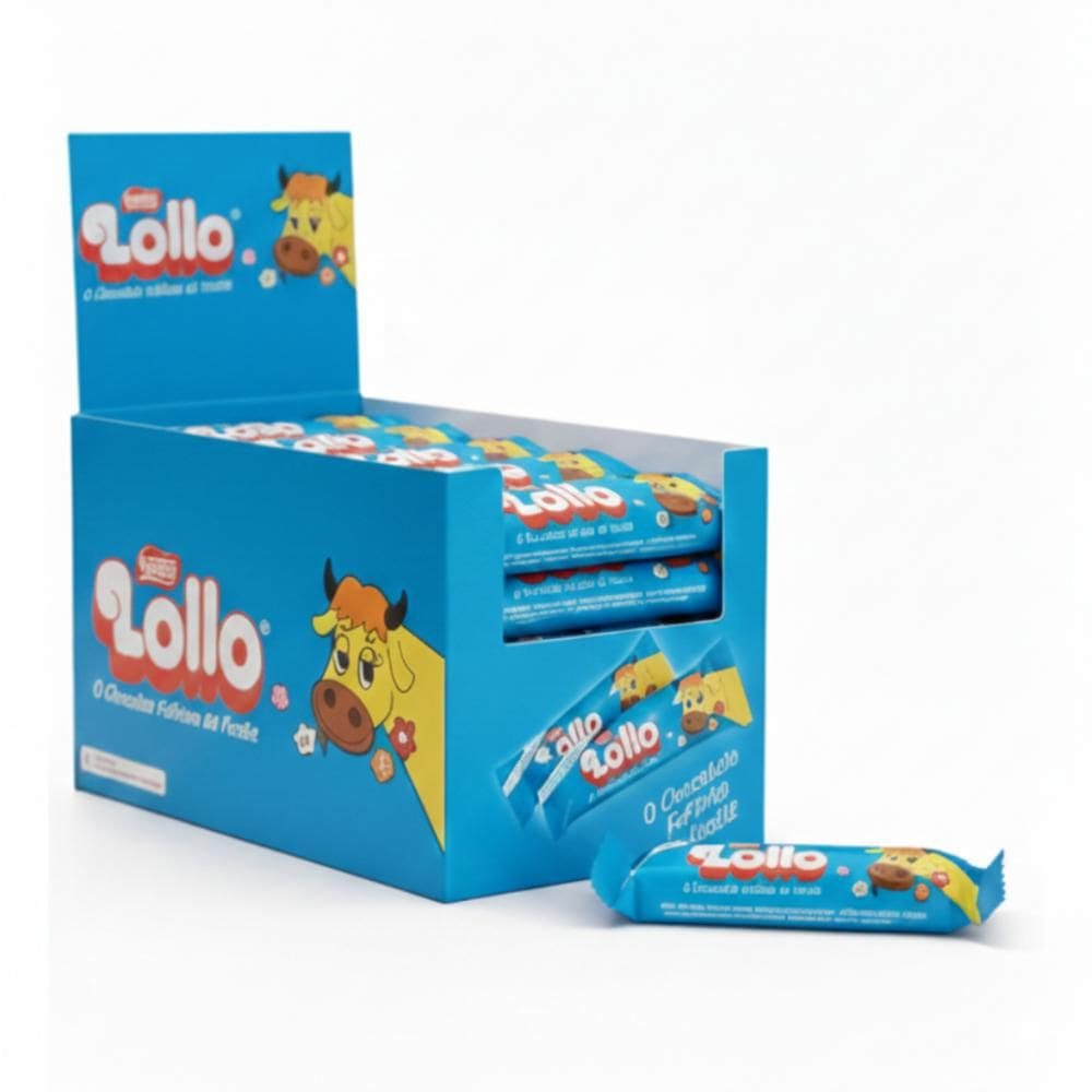 Chocolate Lollo Caixa Display 30 Un 28g Recheio Cremoso Nestlé